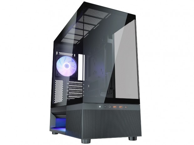 COUGAR骨伽“CFV220 RGB”新款机箱，其可通过中央进气口直接将空气直接降温显卡