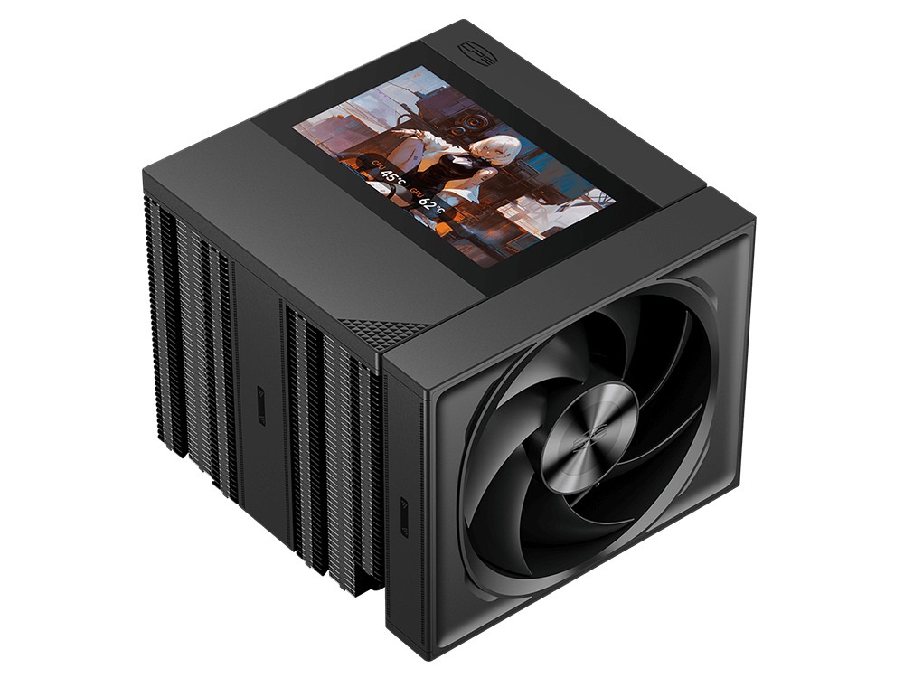 超频三推出配备5英寸显示屏的双塔式CPU散热器“RZ820-DISPLAY-BK”