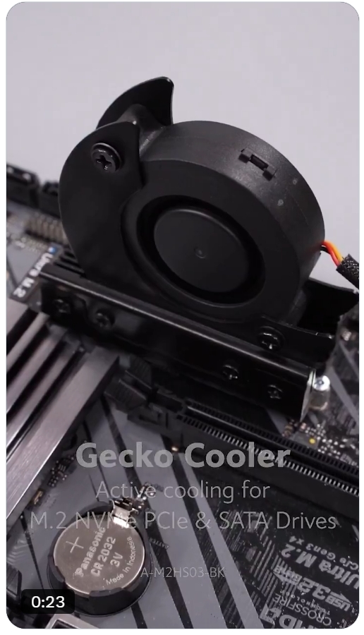 视频新闻：AKASA推出M.2固定被动式散热器新品Gecko Pro LX