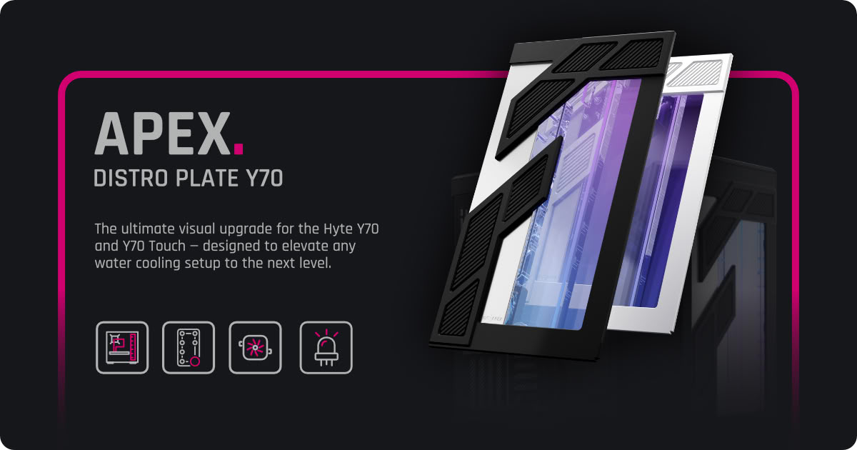 Alphacool发布Hyte Y70和Y70 Touch Infinite的水冷前面板